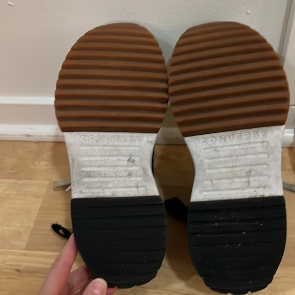 Converse Run Star Hike High-Top Canvas Sneakers, Black/Gum, size W6.5 - Picture 4 of 6